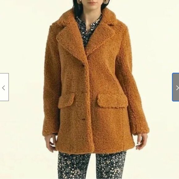 J. Crew NWT Adobe Clay Teddy Sherpa Jacket Size XL
